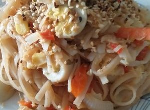 Una foto de Tallarines de arroz estilo Thai