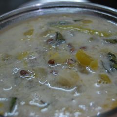 A picture of Olan with coconut milk.