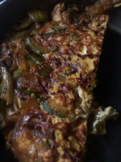 Una foto de Tortilla de zapallo y cebolla