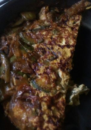 Una foto de Tortilla de zapallo y cebolla