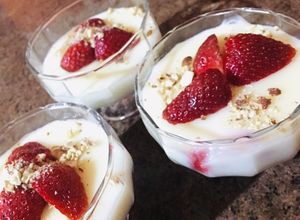 صورة لوصفة حلى مهلبية 🍧بالفراولة 🍓