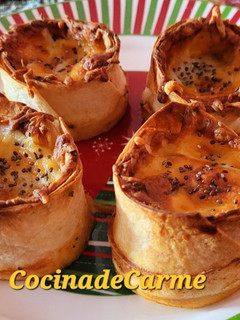 Una foto de Falsos volovanes rellenos de carne