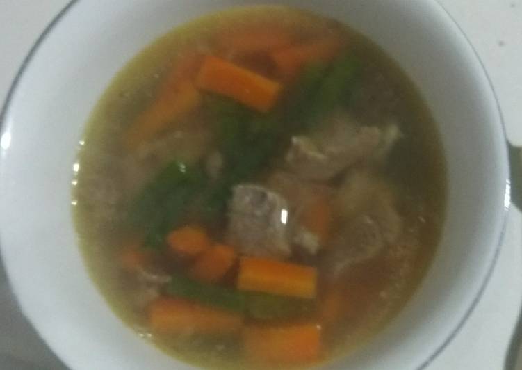 7. Sup Daging Mix Wortel dan Kacang Panjang ala Bunda Asri