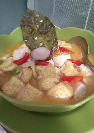 Foto resep Tahu telur kukus kuah santan