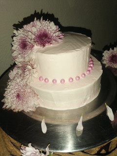 Una foto de Pastel floral