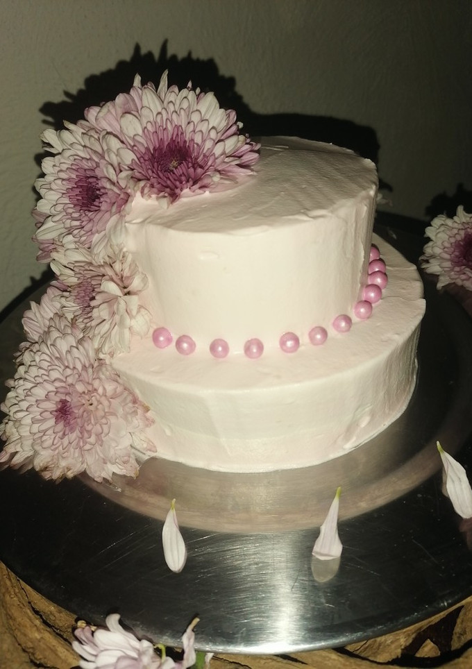 Una foto de Pastel floral