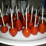 Tomates cherry con caramelo