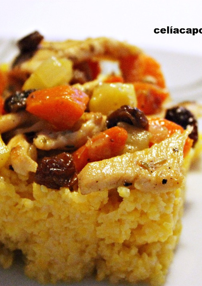 Una foto de Cous cous de pollo con verduras sin gluten 