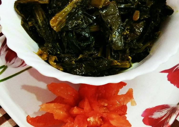 Recipe of Super Quick Homemade Green leaf with beans
