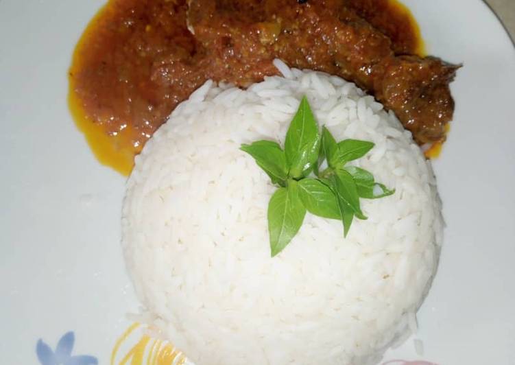 Recipe of Award-winning White rice and Turkey stew