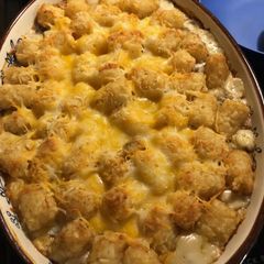 A picture of Bacon Cheeseburger Tot Casserole.
