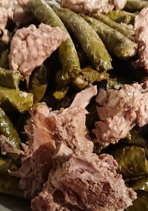 صورة لوصفة ورق عنب 🍇 مع اللحم بعضمو ☺😋