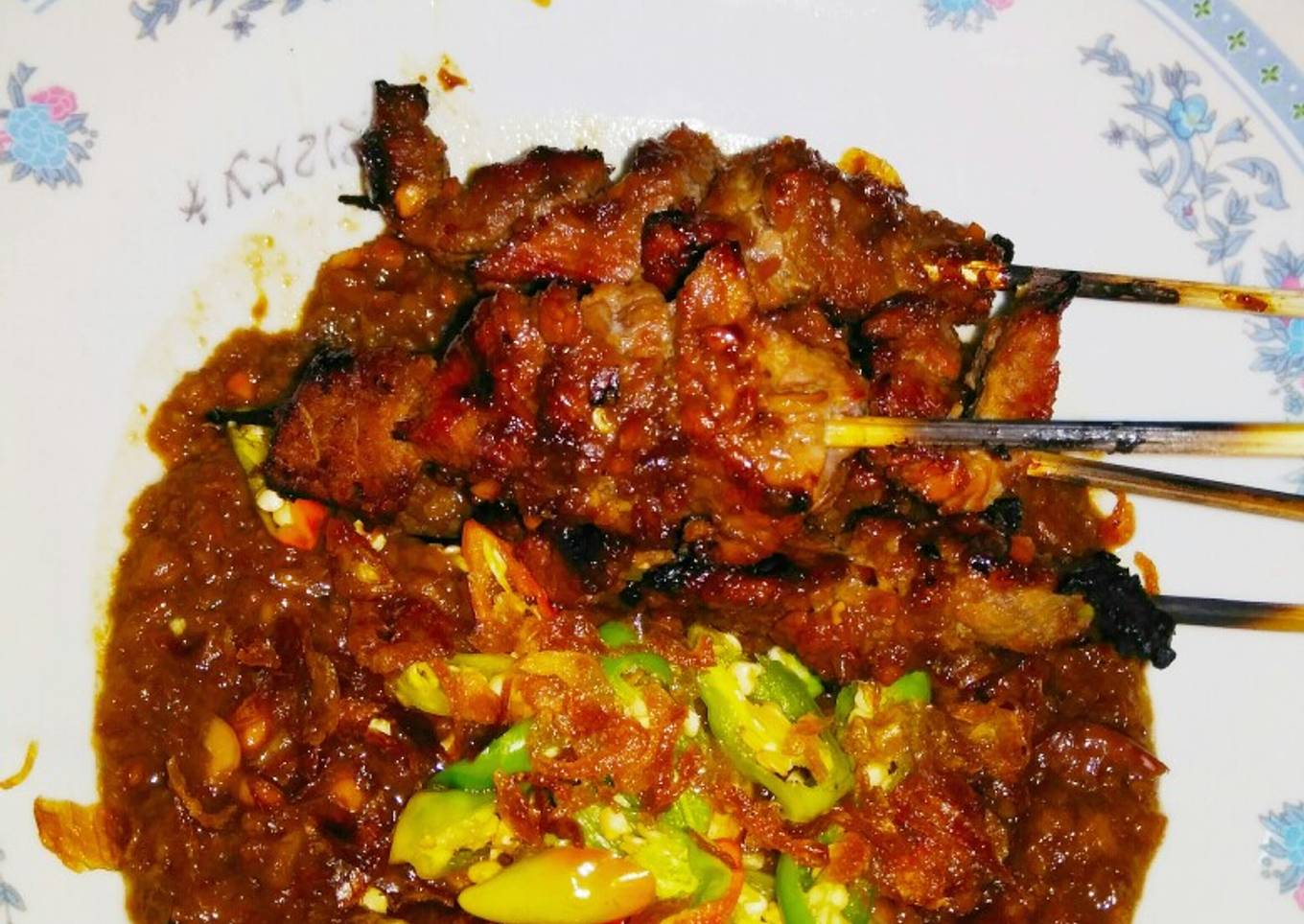 Sate kambing bumbu kacang