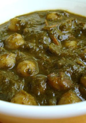 A picture of Palak wale chhole.