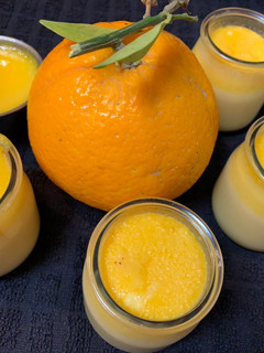 Una foto de Flan de naranja en freidora de aire