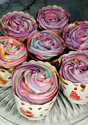 Foto resep Rainbow Cupcakes Lowcarb/Debm/Keto