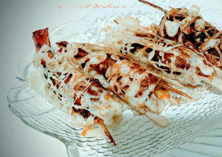 Easiest Way to Prepare Ultimate Teriyaki prawns with net crepes