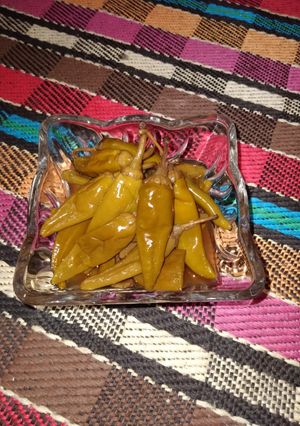 عکسی از دستور ترشی فلفل تند