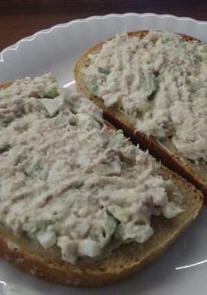 Zdjęcie przepisu Pasta z wędzonej makreli i pora.
