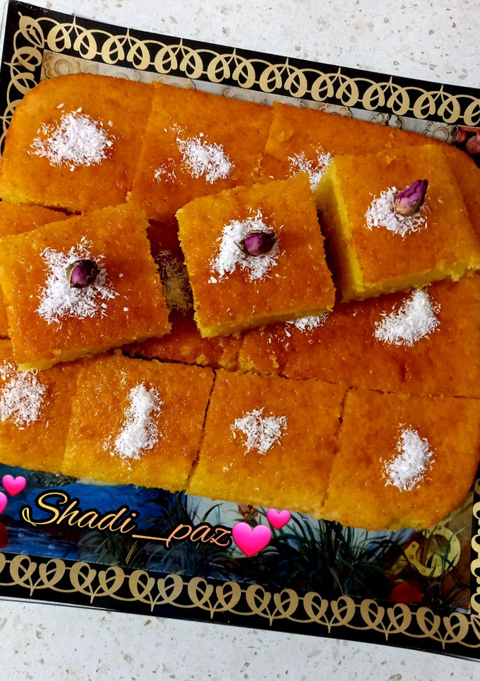 عکسی از دستور کیک شربتی😋