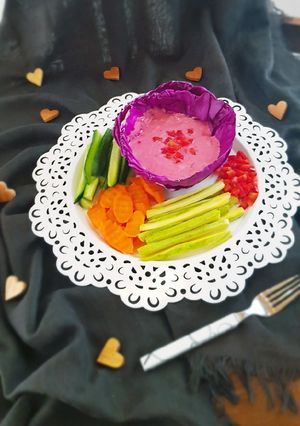 عکسی از دستور لبو و سبزیجات خام🥒🥕