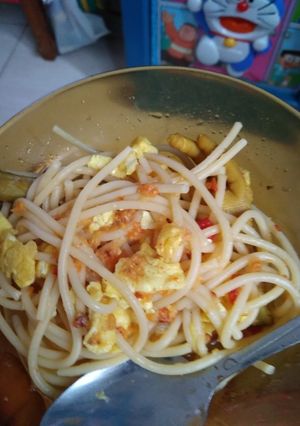 Foto resep Spageti bumbu seblak