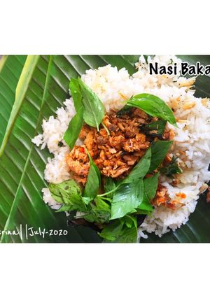 Foto resep Nasi Liwet Bakar Isi Pampis Tongkol dan Ayam Suwir Pedas