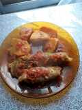 Arrolladitos de repollo y carne