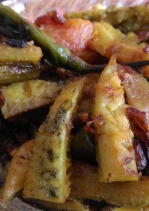 A picture of Masala karela.