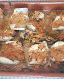 Congre de Roca al forn amb salsa de vi blanc amb poma