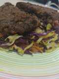 Hamburguesas veganas de porotos negros
