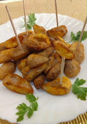 A picture of Roasted water chestnut masaledar chaat.