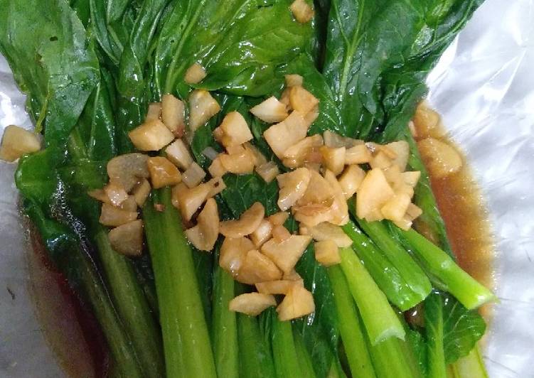 Resep Sawi cah bawang putih Jadi, Bikin Ngiler