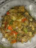 Asam manis pedas babat sapi