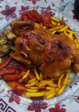 عکسی از دستور مرغ درسته با دور چین جذاب