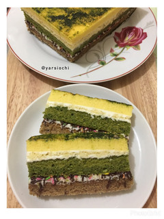 Foto resep Matcha cheese choco cake