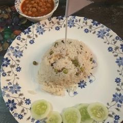 A picture of White pulao.