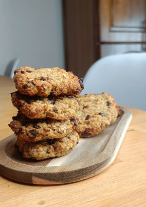 Une photo de 🌱 Cookies avoine chocolat cacahuètes