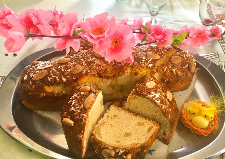 Colomba alle mandorle senza canditi (con lievito di birra)