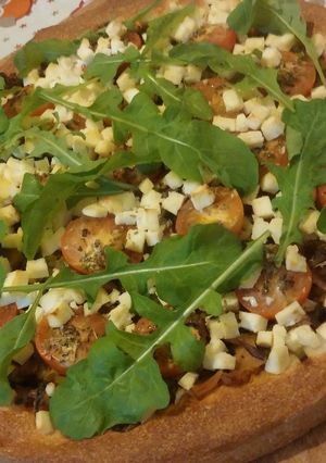 Una foto de Tarta con masa de pizza