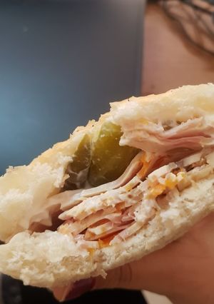 عکسی از دستور ساندویچ ژامبون مرغ و قارچ