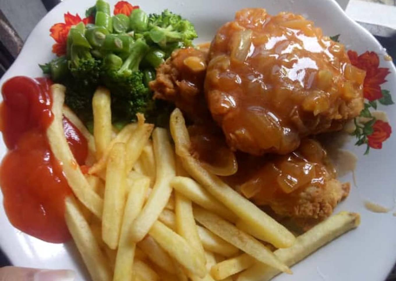 Crispy chicken steak