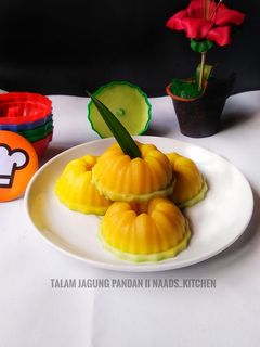 Foto resep Talam Jagung pandan
