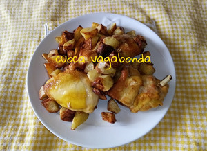 Foto di Pollo e Patate cotti in Friggitrice ad aria
