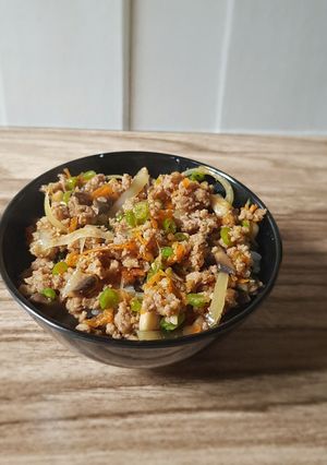 Foto resep Kids rainbow gyudon