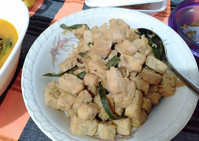 Tempe orek basah (tanpa di goreng)