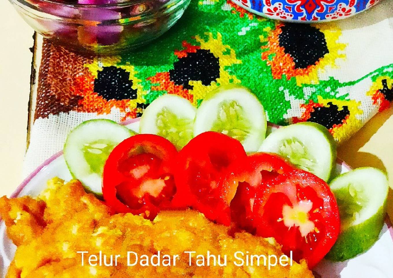 Telur Dadar Tahu Simpel (Simple Tofu Ommeletes)