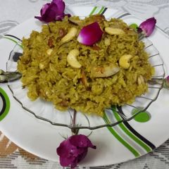 Zarda (jaggery rice pulav) A picture of Zarda (jaggery rice pulav).