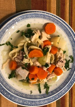 A picture of Farm-Style Polish Chicken Soup.