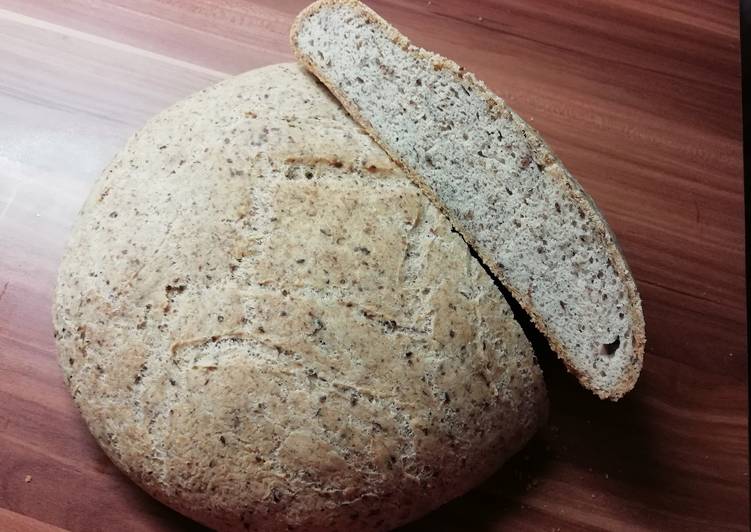Rizslisztes-lenmagos gluténmentes kenyér